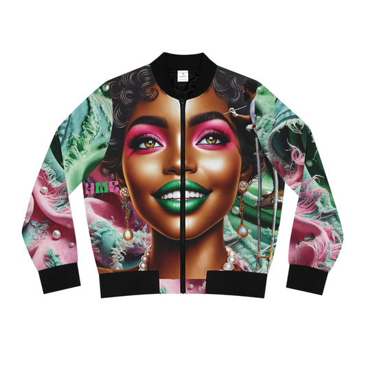 Ahnye's Melanin Collection Bomber Jacket for AKA Sorority Women