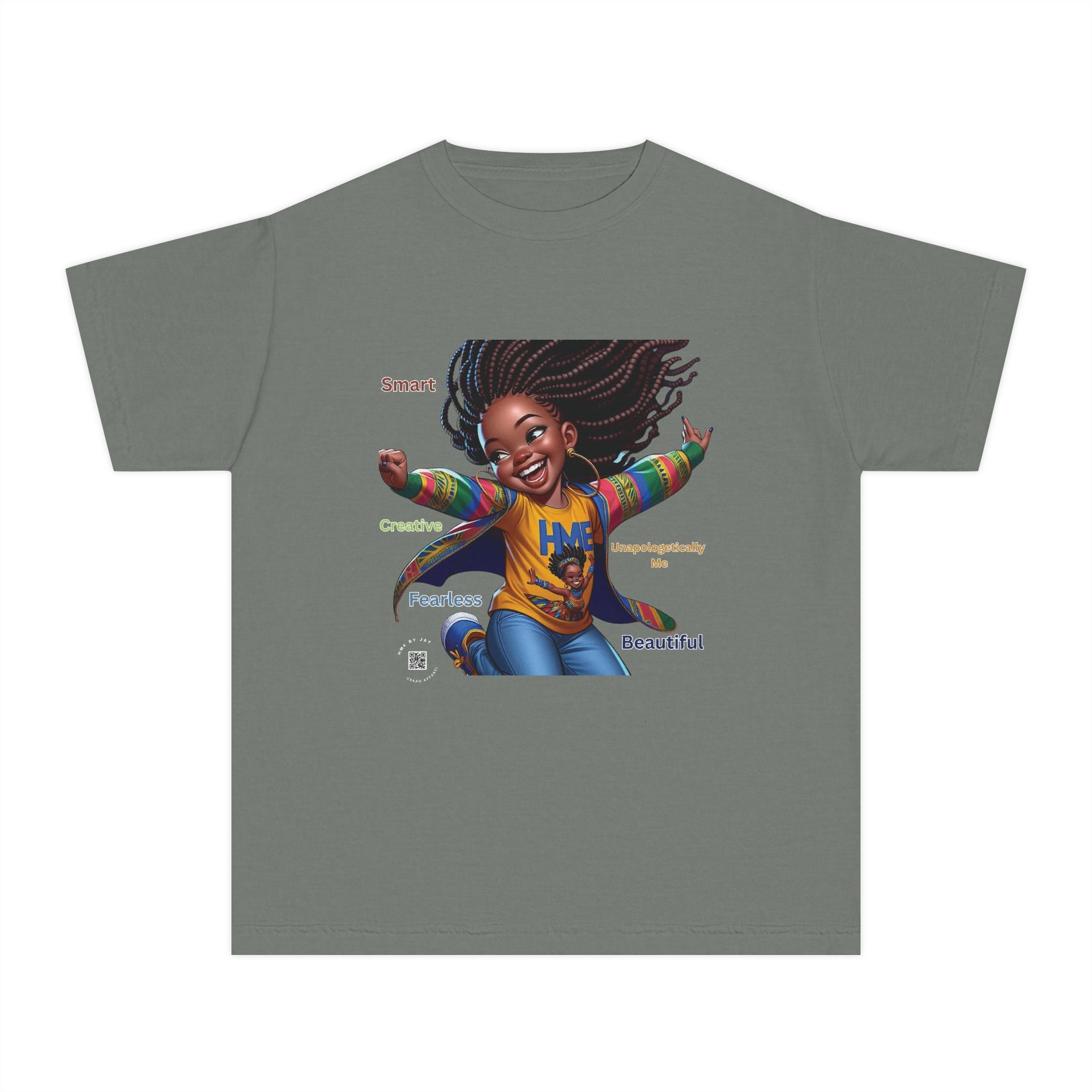 Empowerment Youth Tee (Ahnye's Melanin Collection) - Smart, Creative, Fearless, Beautiful, Gift for Kids, Inspirational Apparel, Back to School, Birthday, [...]