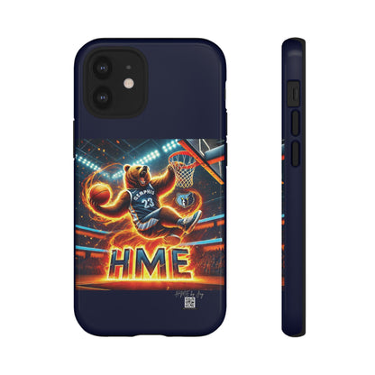 Phone Cases - Memphis Grizzlies Bear Dunkin on Fire Design