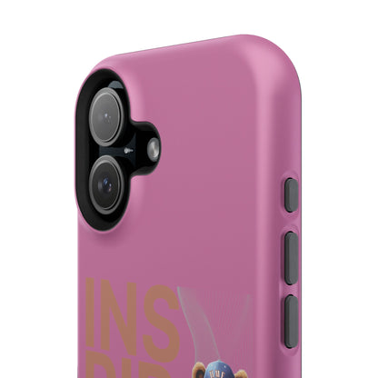 Phone Cases - HME Logo Bear, Inspired to take action light pink