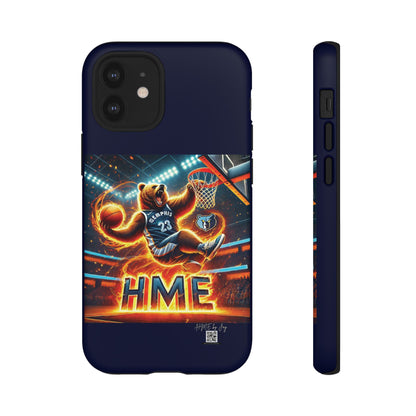 Phone Cases - Memphis Grizzlies Bear Dunkin on Fire Design