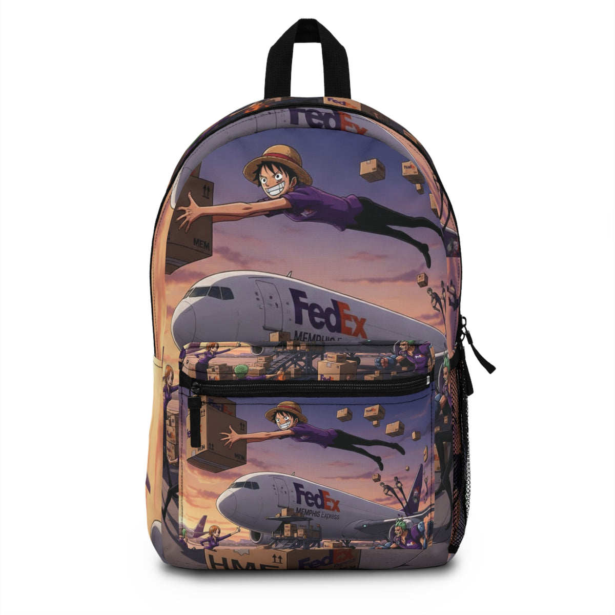 Fedex Drawstring Backpack Backpack One Piece Anime & FedEx Express Crossover – HME Apparel ...
