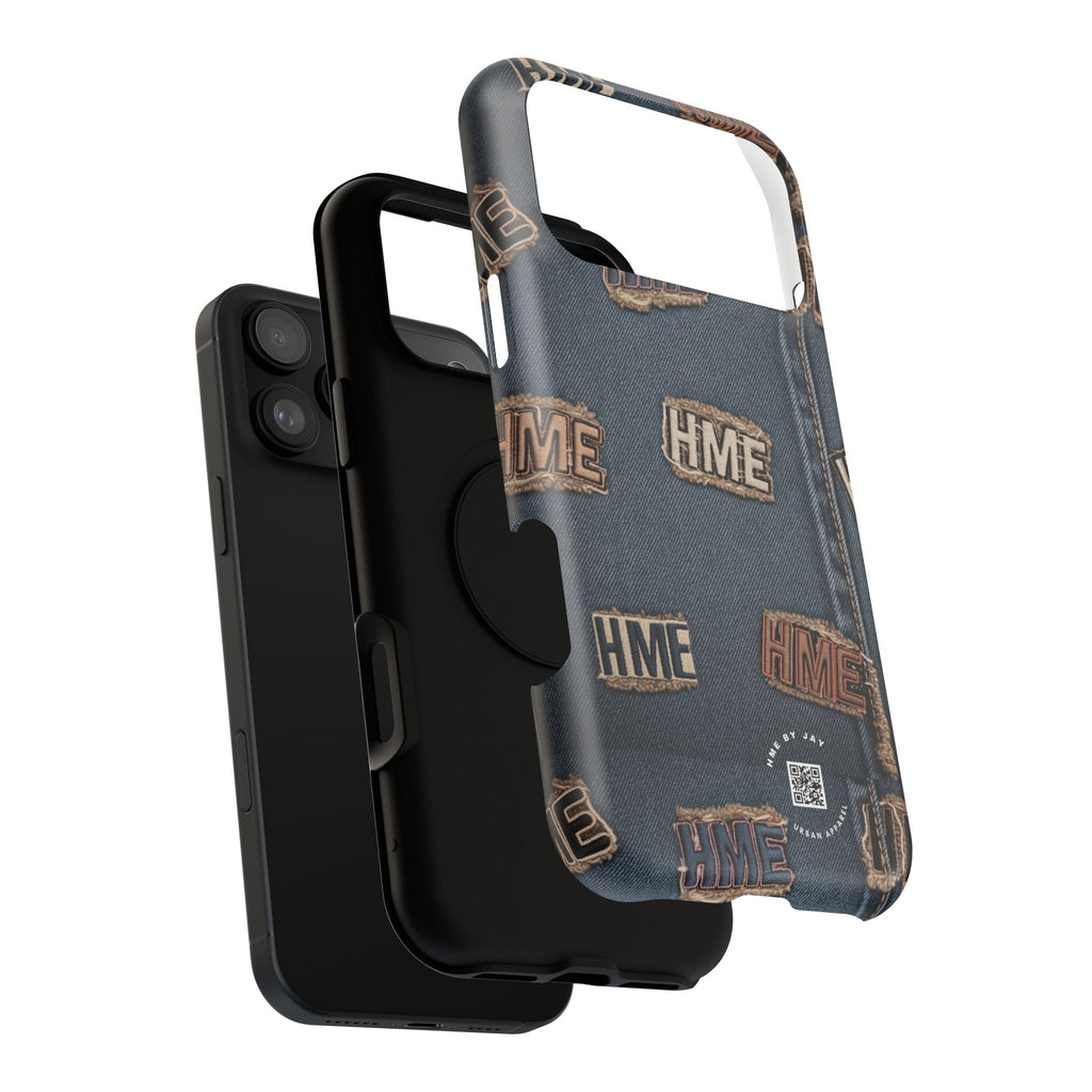 Phone Case Stressed Denim HME Patches Impact-Resistant