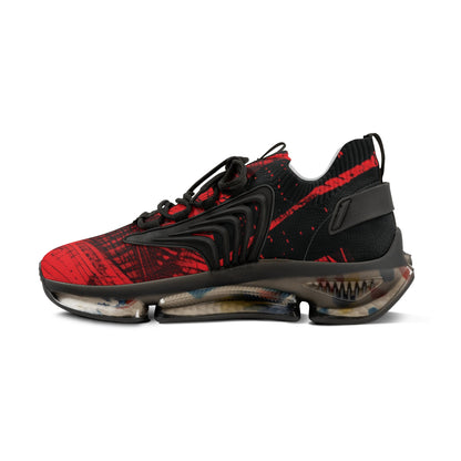 FlexComfort Red & Black Men's Mesh Sneakers