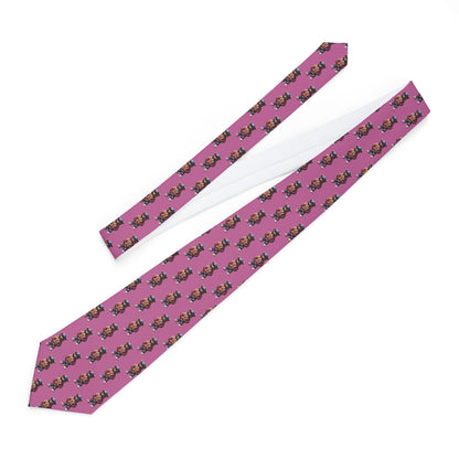 HME Bear Logo Light Pink Collection Necktie