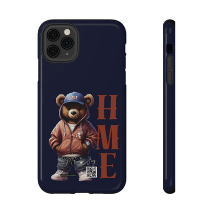 HME Bear Logo Collection Navy Blue Impact-Resistant Cases