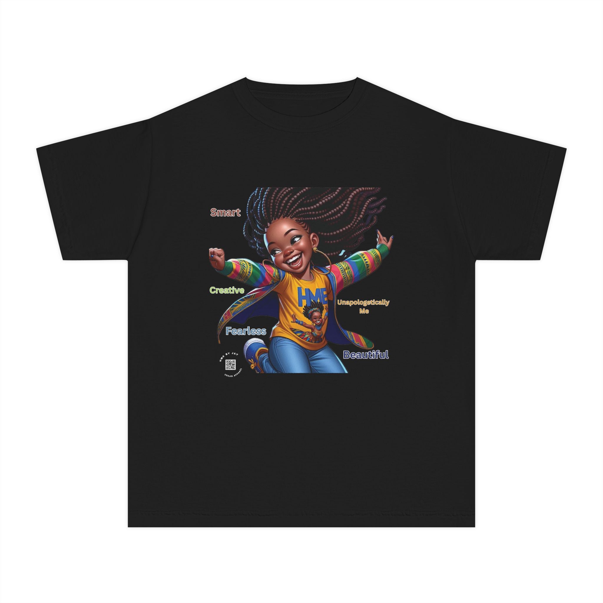 Empowerment Youth Tee (Ahnye's Melanin Collection) - Smart, Creative, Fearless, Beautiful, Gift for Kids, Inspirational Apparel, Back to School, Birthday, [...]
