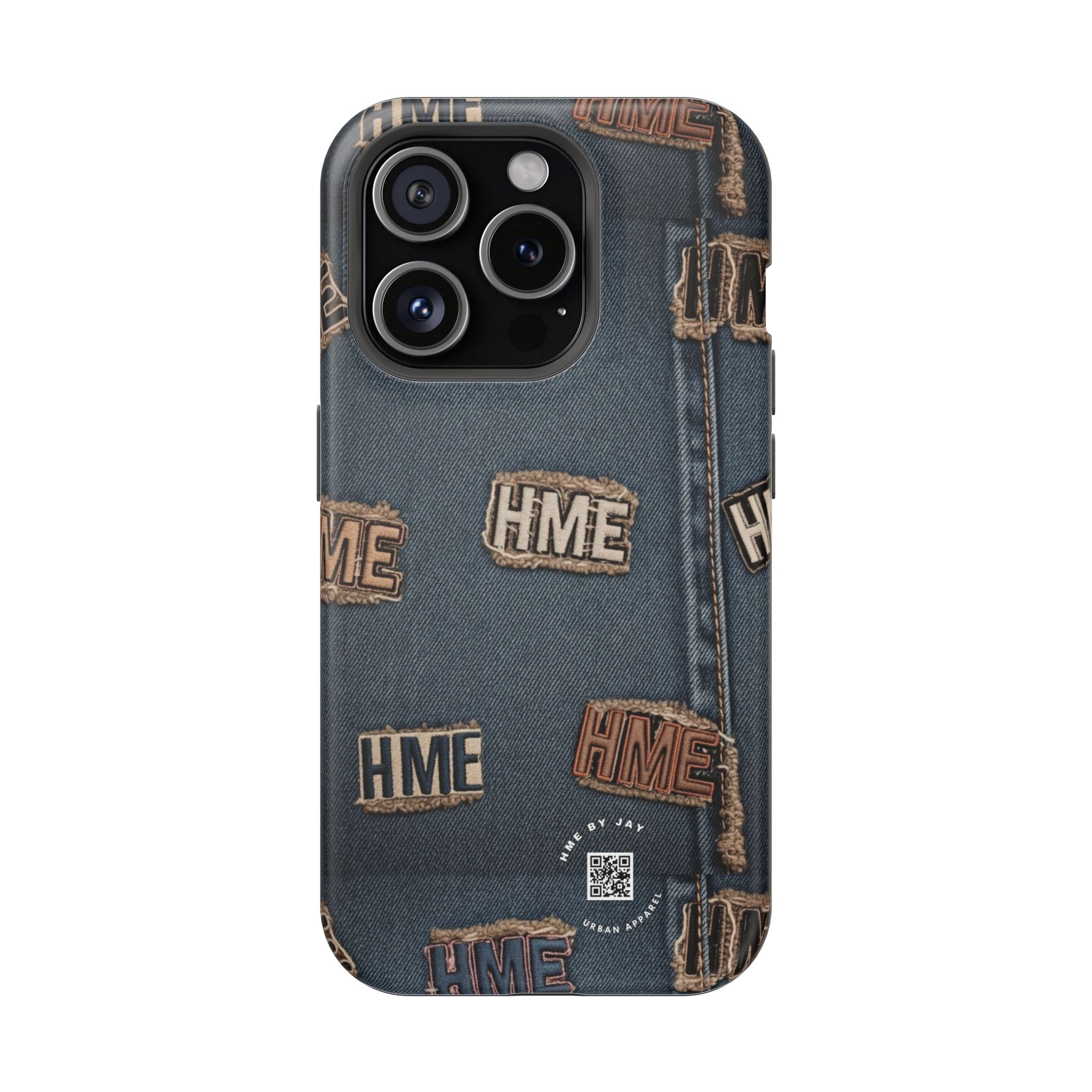 Phone Case Stressed Denim HME Patches Impact-Resistant