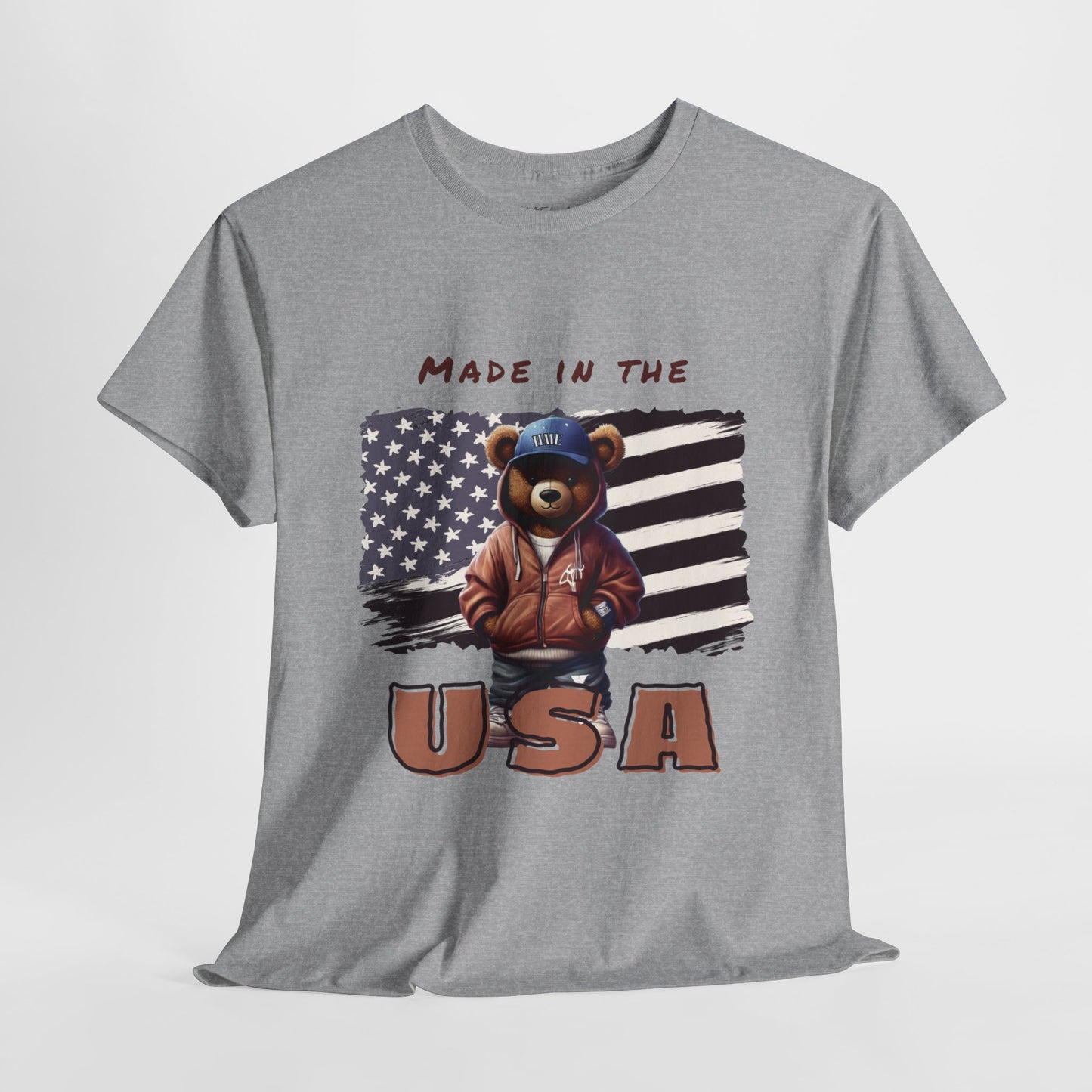 HME Bear Logo Made in the USA Unisex Heavy Cotton Tee