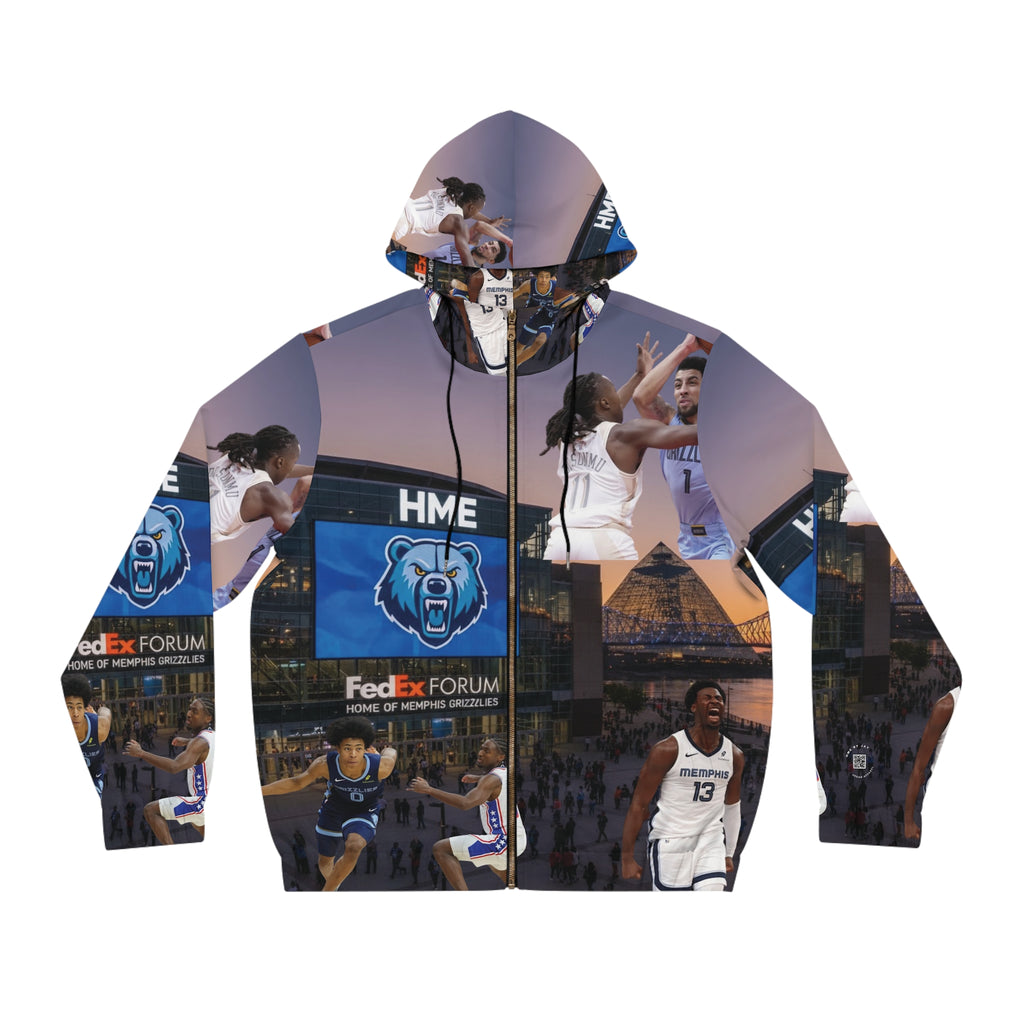 NBA Full-Zip Hoodie Memphis Grizzlies Jaren Jackson Jr Scotty Pippen Jr Jalen Wells Design