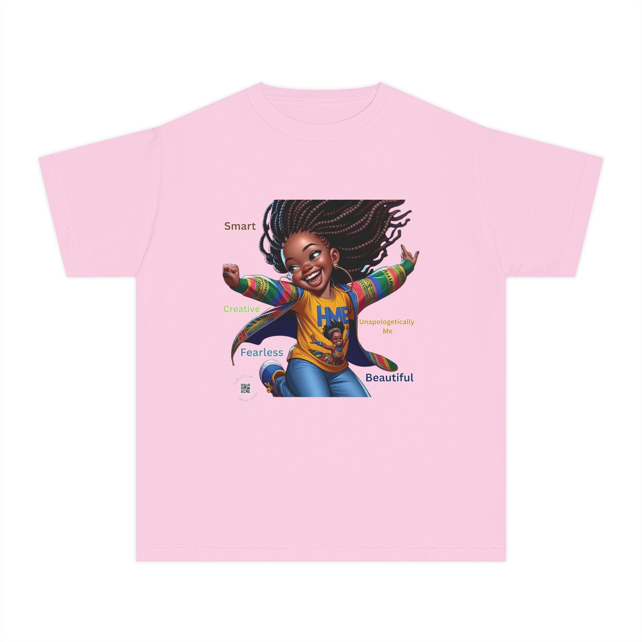 Empowerment Youth Tee (Ahnye's Melanin Collection) - Smart, Creative, Fearless, Beautiful, Gift for Kids, Inspirational Apparel, Back to School, Birthday, [...]