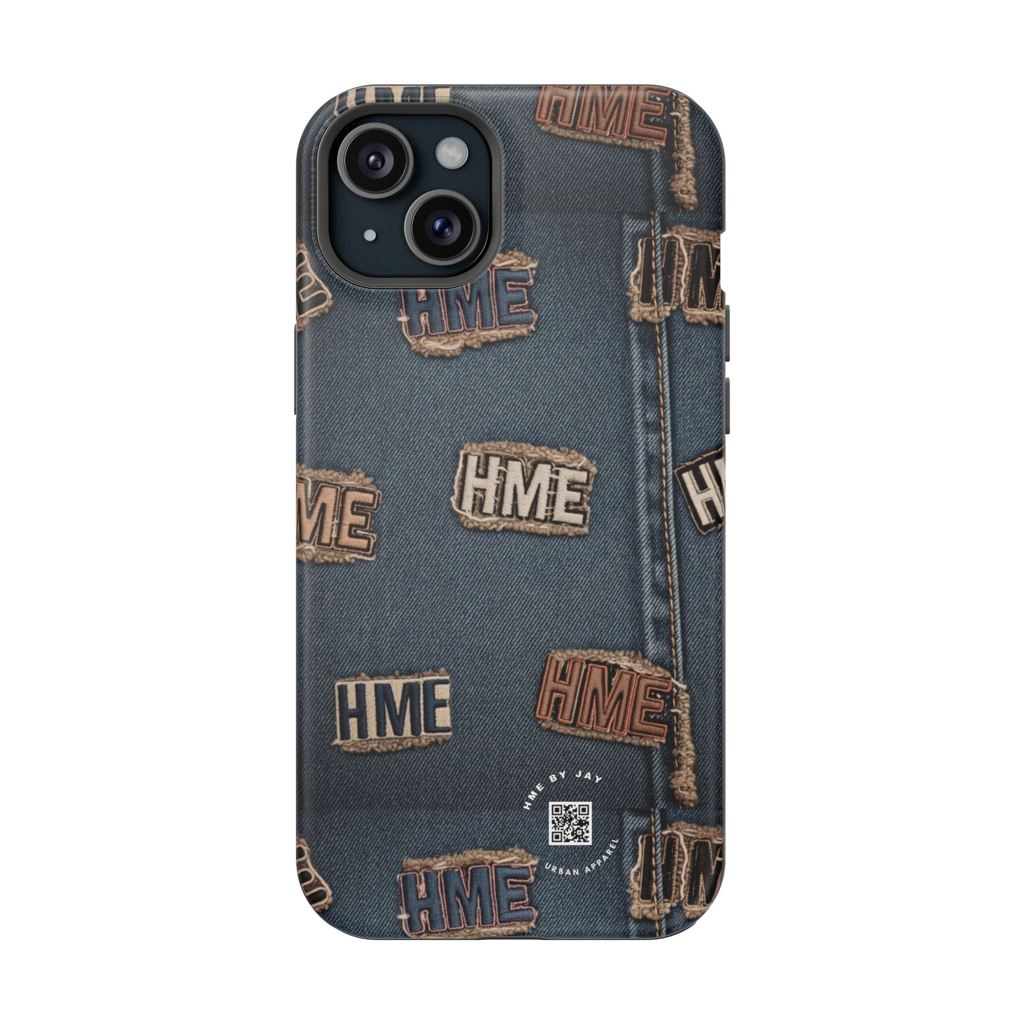 Phone Case Stressed Denim HME Patches Impact-Resistant