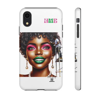 Phone Case - Ahnye's Melanin Collection Devine 9, AKA creation of beauty (White)