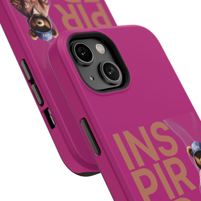 Phone Cases - HME Logo Bear, Inspired to take action Pink