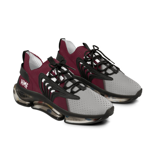 HME FlexComfort Maroon & Grey Men's Mesh Sneakers