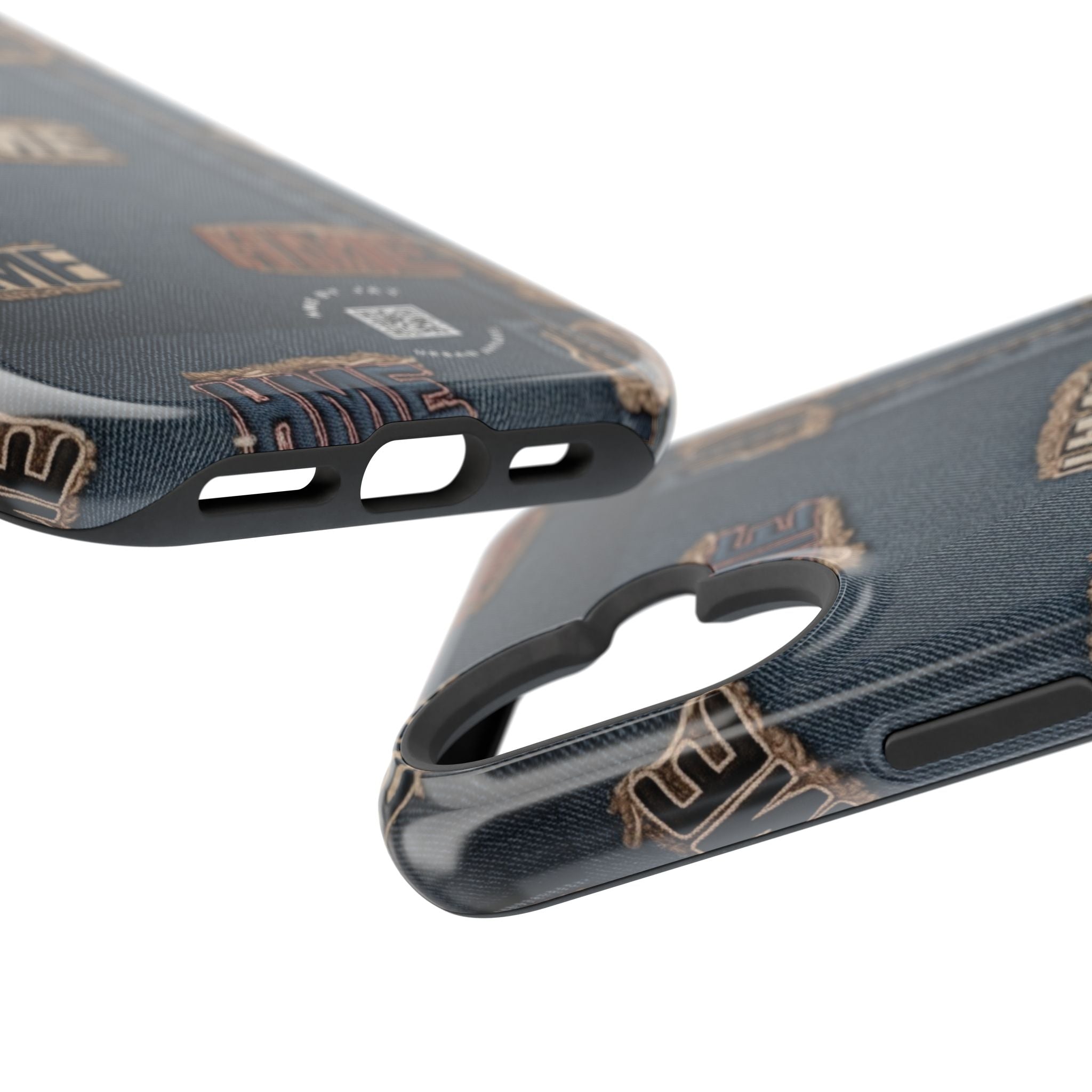 Phone Case Stressed Denim HME Patches Impact-Resistant
