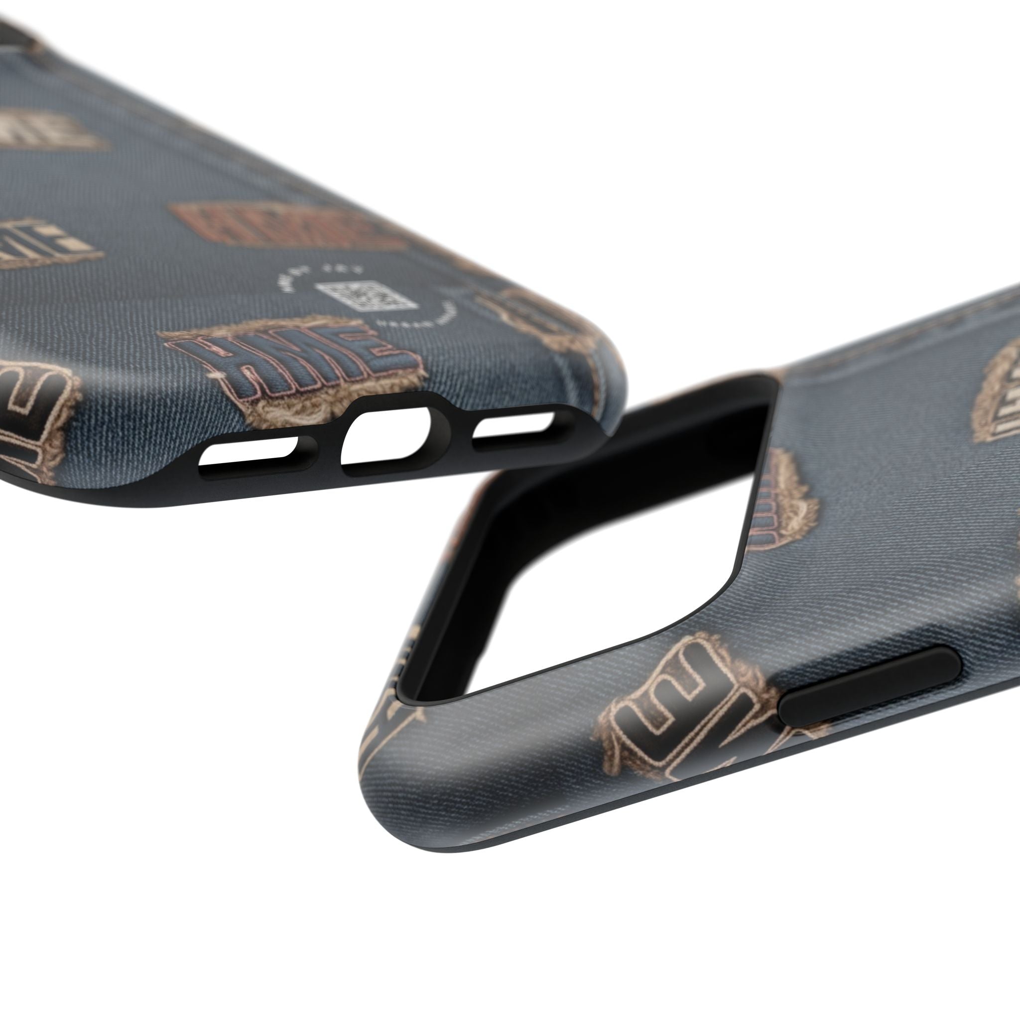 Phone Case Stressed Denim HME Patches Impact-Resistant