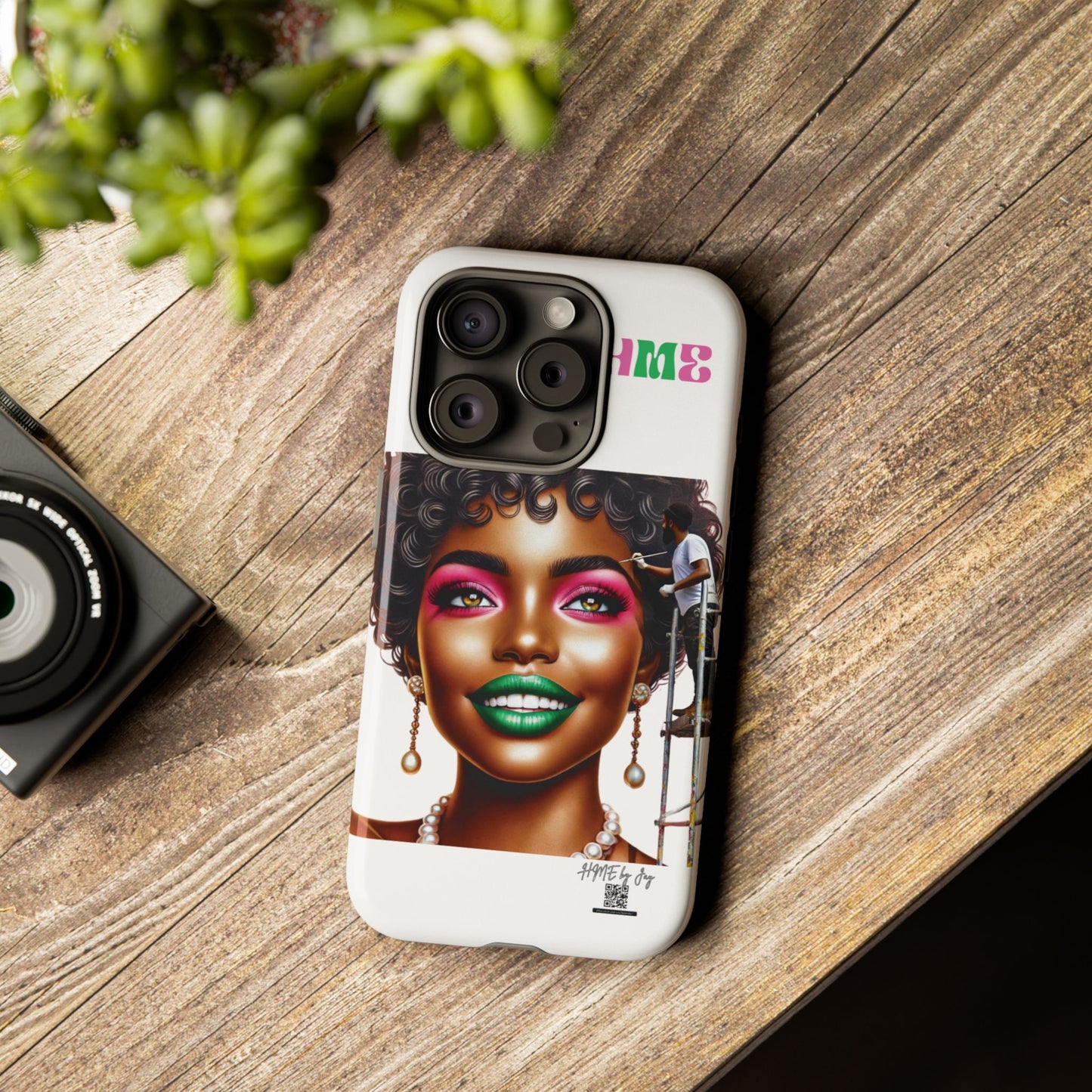 Phone Case - Ahnye's Melanin Collection Devine 9, AKA creation of beauty (White)