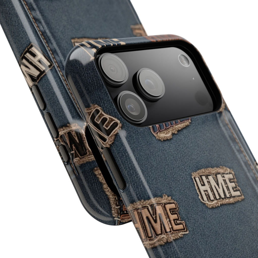 Phone Case Stressed Denim HME Patches Impact-Resistant