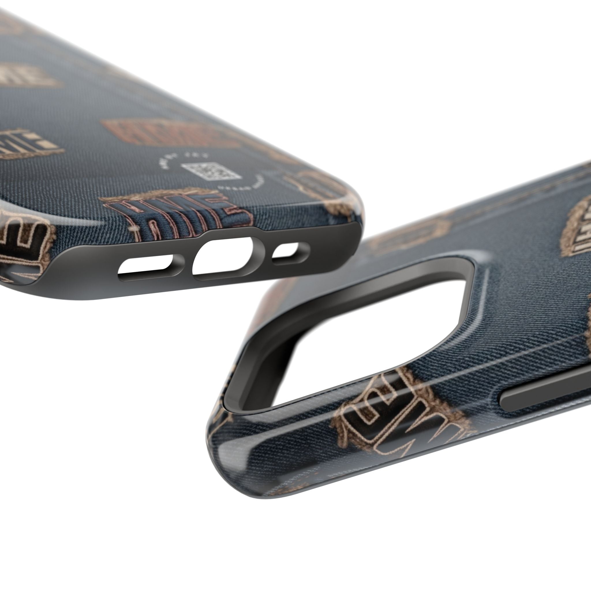 Phone Case Stressed Denim HME Patches Impact-Resistant