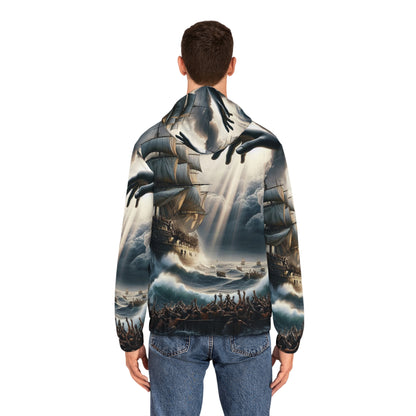 HME Christian Men's Full-Zip Hoodie - God's Unchanging Hand Design