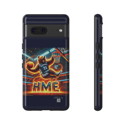 Phone Cases - Memphis Grizzlies Bear Dunkin on Fire Design