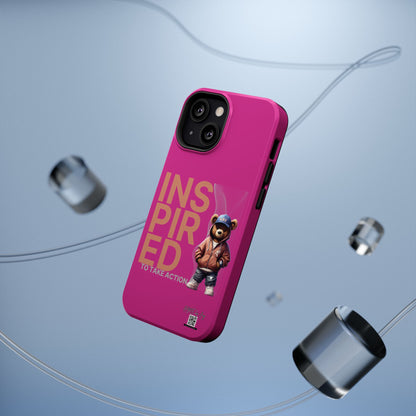 Phone Cases - HME Logo Bear, Inspired to take action Pink