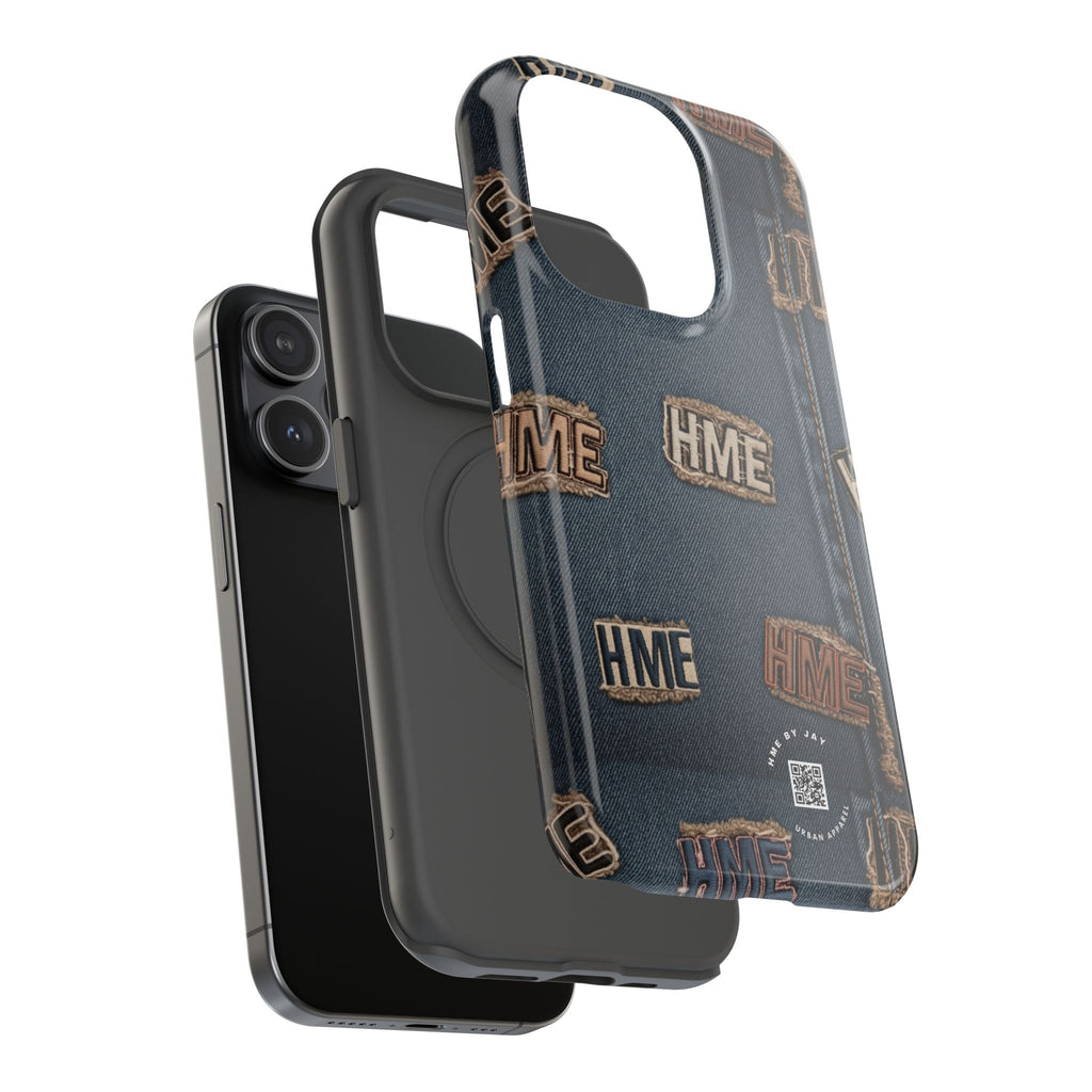 Phone Case Stressed Denim HME Patches Impact-Resistant