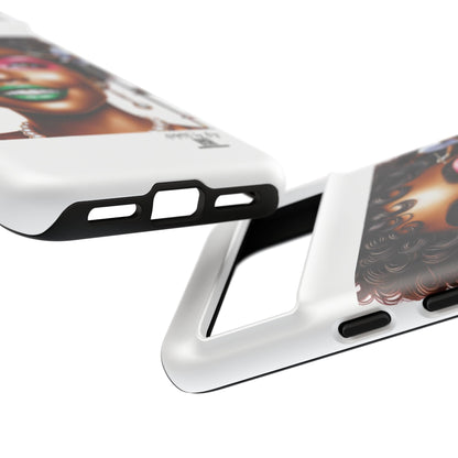 Phone Case - Ahnye's Melanin Collection Devine 9, AKA creation of beauty (White)