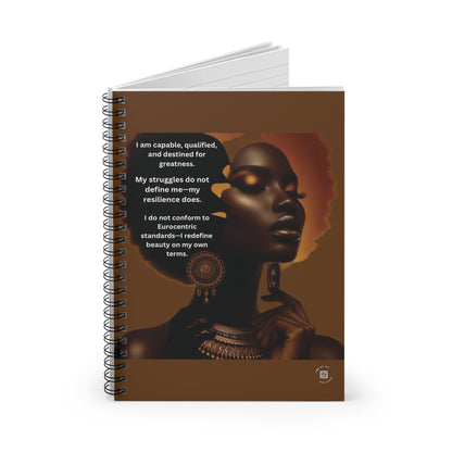 Ahnye's Melanin Collection Empowerment Spiral Notebook
