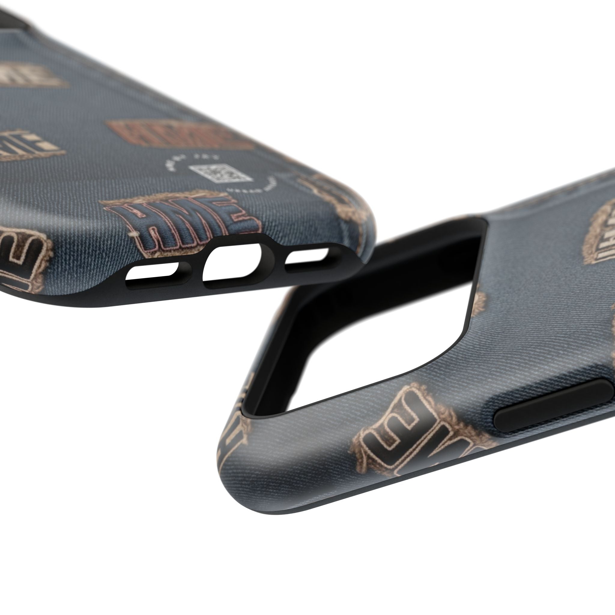 Phone Case Stressed Denim HME Patches Impact-Resistant