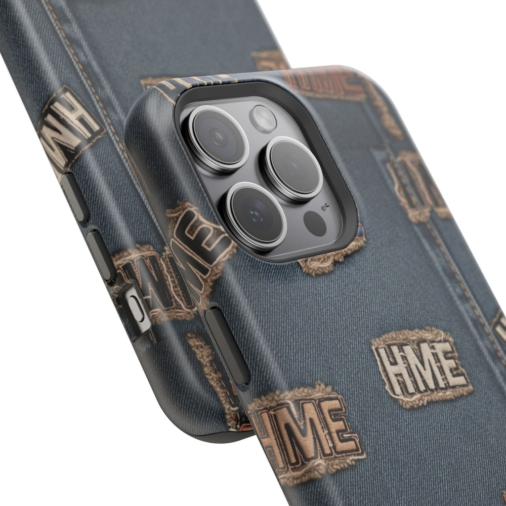 Phone Case Stressed Denim HME Patches Impact-Resistant