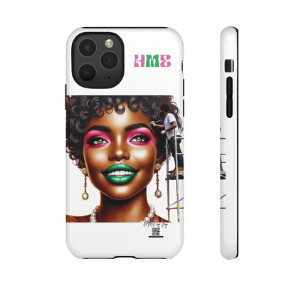 Phone Case - Ahnye's Melanin Collection Devine 9, AKA creation of beauty (White)