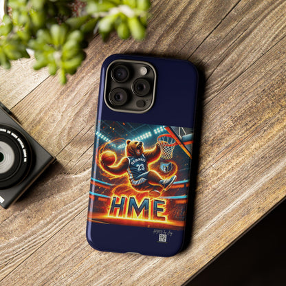 Phone Cases - Memphis Grizzlies Bear Dunkin on Fire Design