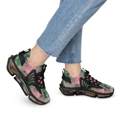 FlexComfort Pink & Green Women's Mesh Sneakers