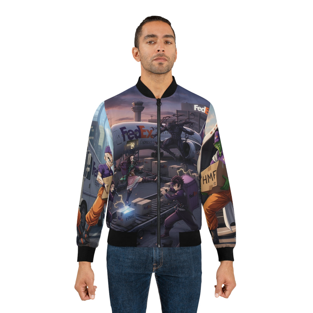Anime Mashup Men's Bomber Jacket - FedEx Express Design for MEM HUB Fans