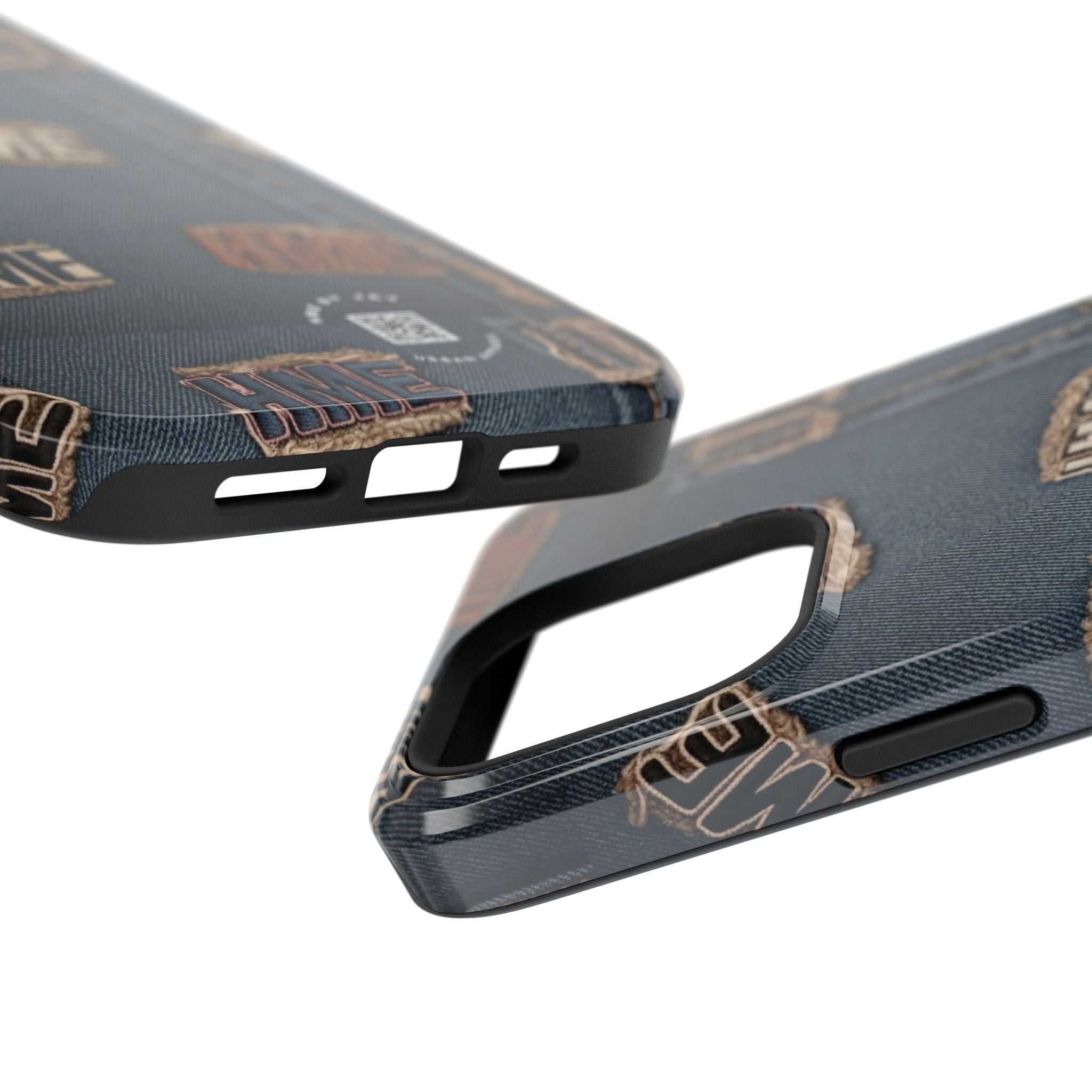 Phone Case Stressed Denim HME Patches Impact-Resistant
