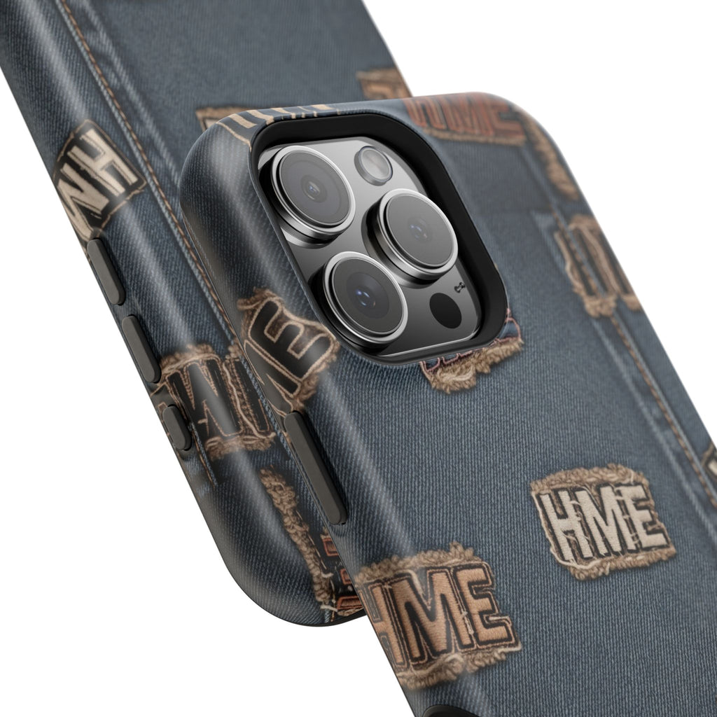 Phone Case Stressed Denim HME Patches Impact-Resistant
