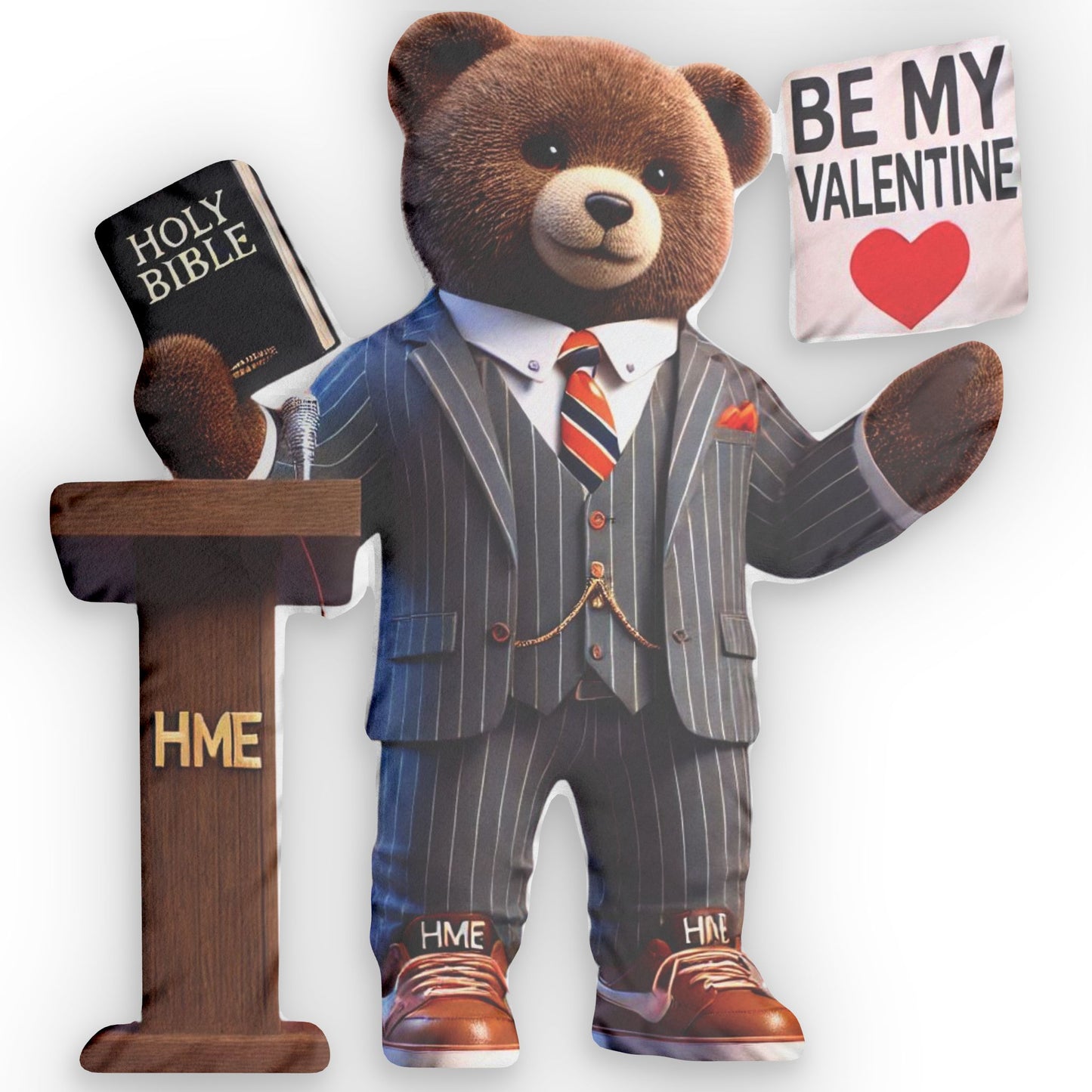 Pillow Valentine Gift Preacher Bear