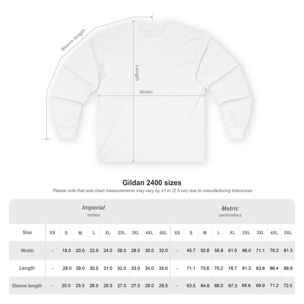 IT Horror-Inspired Long Sleeve Tee — Minimal 'IT' Typeface Design