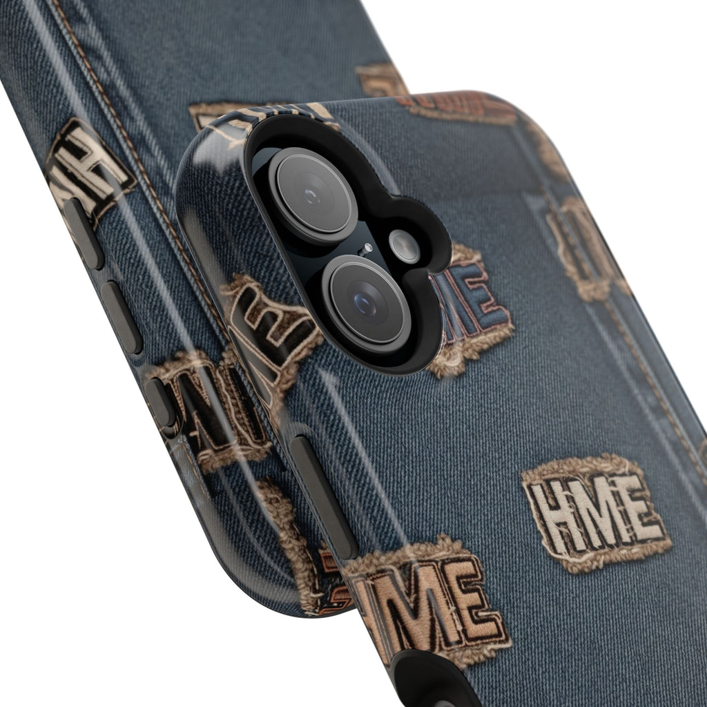 Phone Case Stressed Denim HME Patches Impact-Resistant