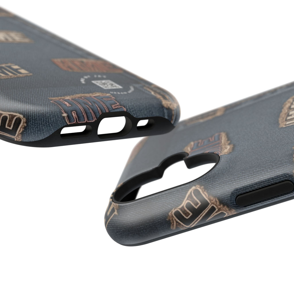 Phone Case Stressed Denim HME Patches Impact-Resistant