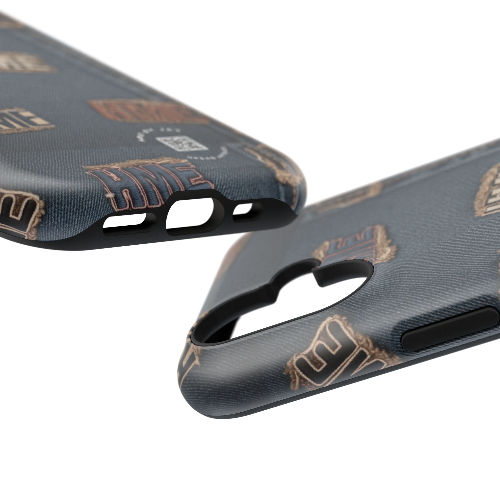 Phone Case Stressed Denim HME Patches Impact-Resistant