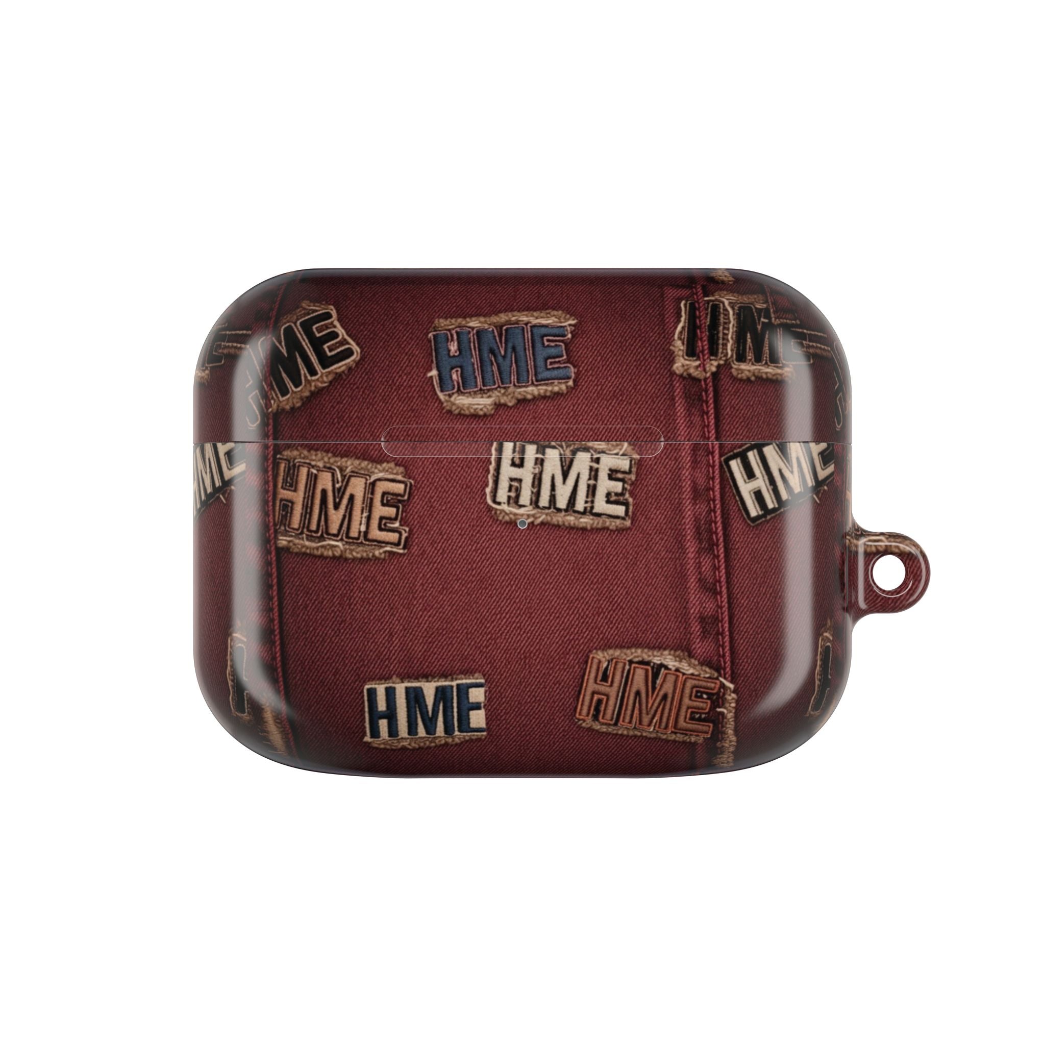 AirPod Case -HME  Stressed Denim with Patches design