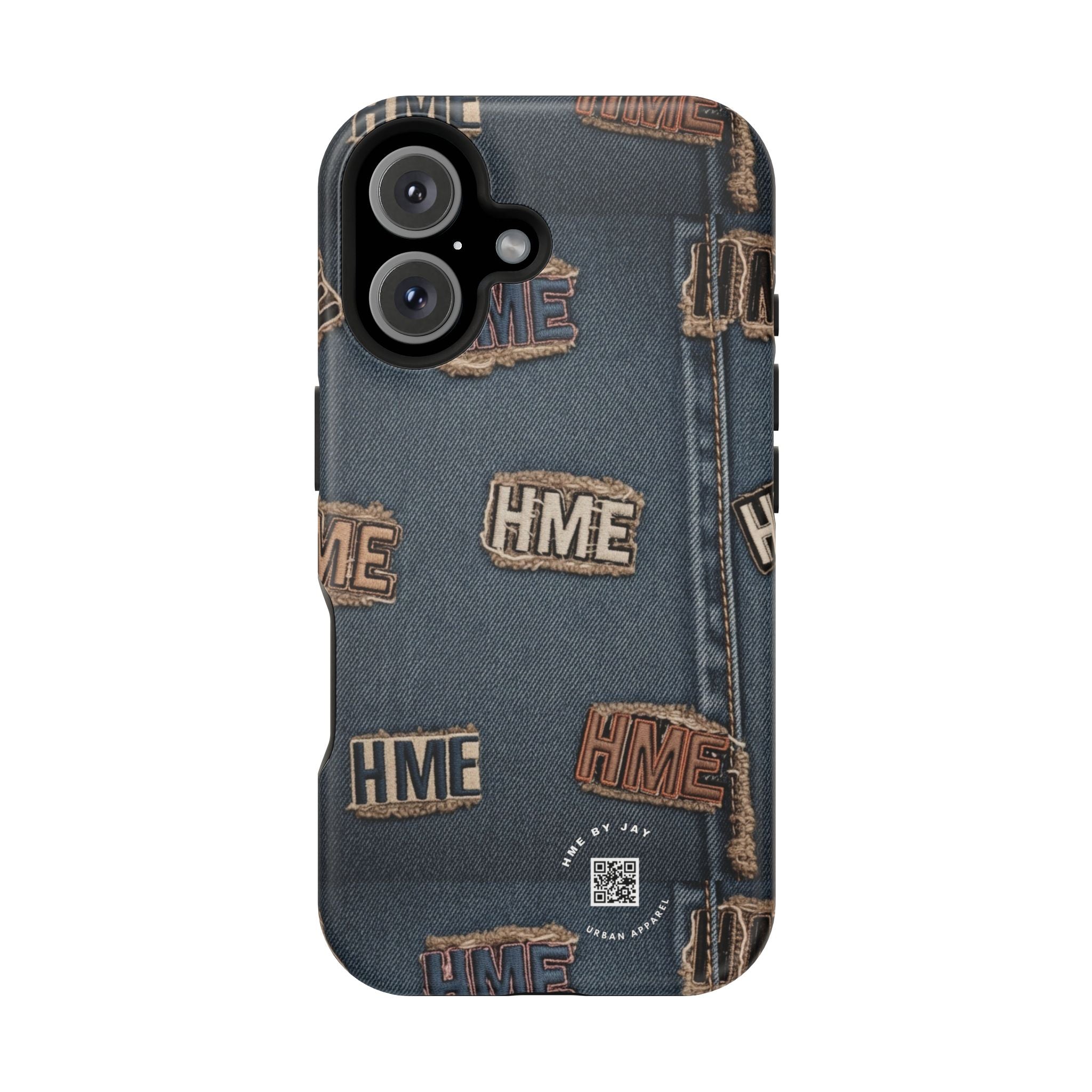 Phone Case Stressed Denim HME Patches Impact-Resistant