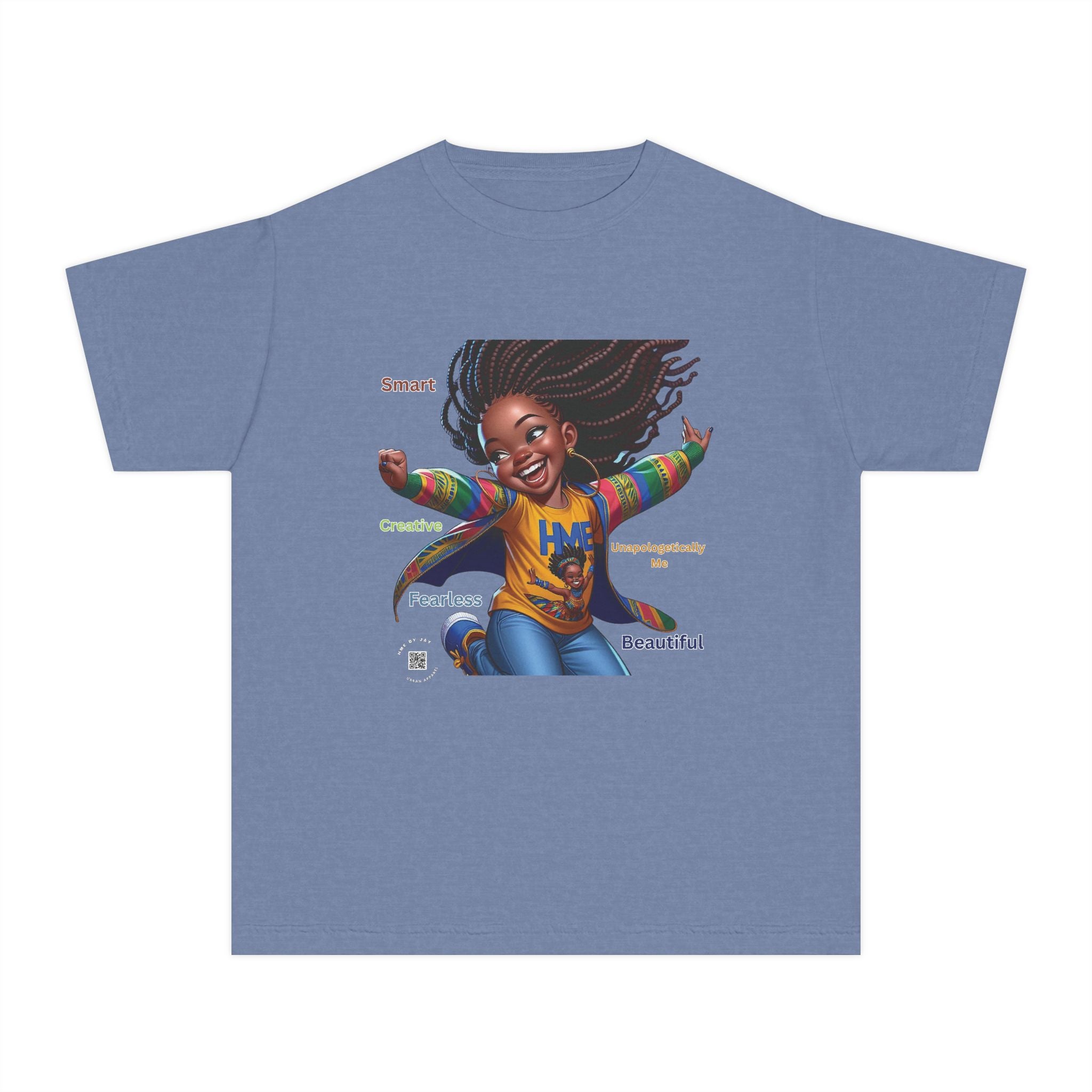 Empowerment Youth Tee (Ahnye's Melanin Collection) - Smart, Creative, Fearless, Beautiful, Gift for Kids, Inspirational Apparel, Back to School, Birthday, [...]