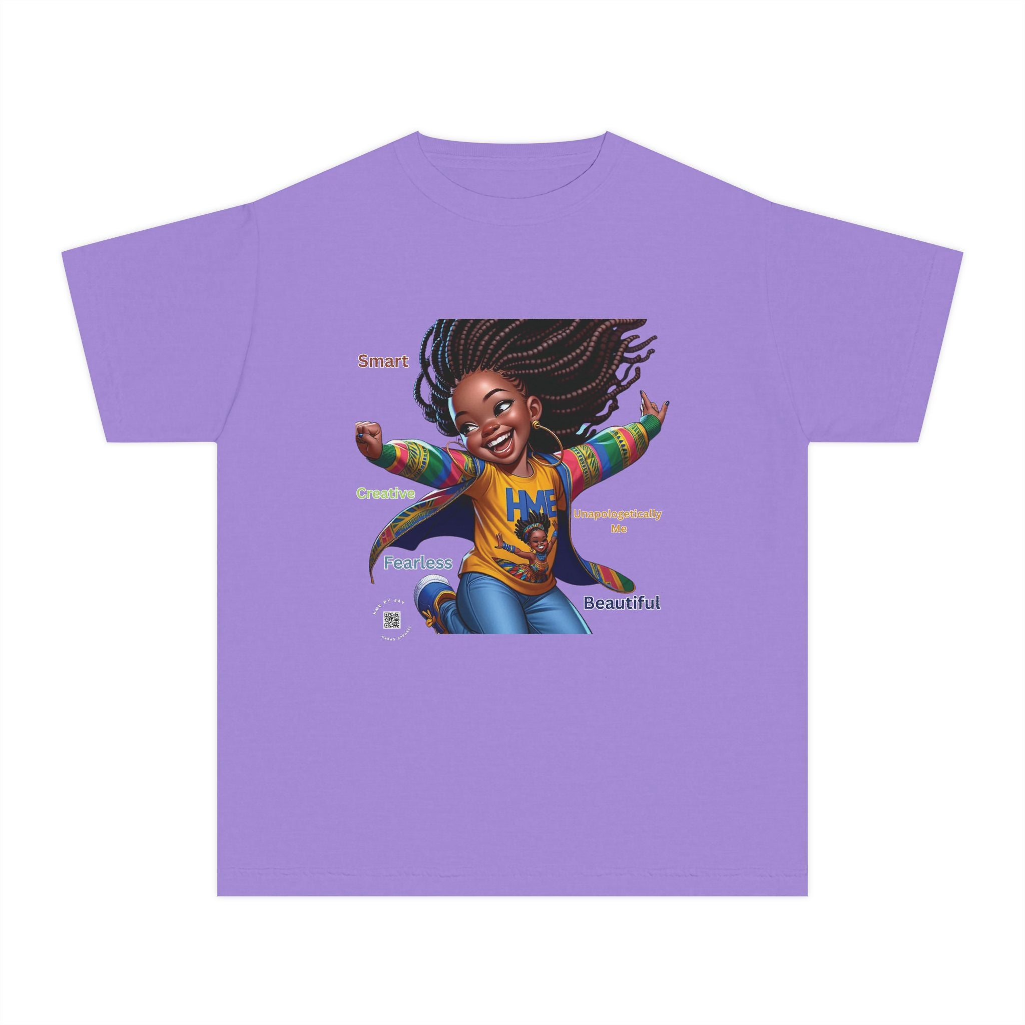 Empowerment Youth Tee (Ahnye's Melanin Collection) - Smart, Creative, Fearless, Beautiful, Gift for Kids, Inspirational Apparel, Back to School, Birthday, [...]