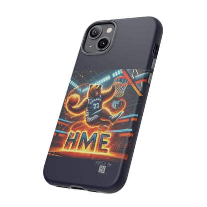 Phone Cases - Memphis Grizzlies Bear Dunkin on Fire Design