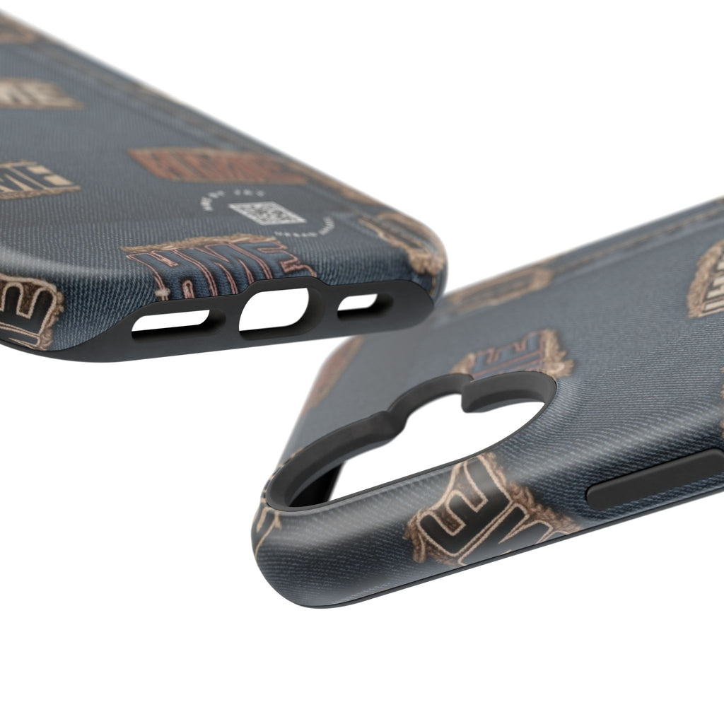 Phone Case Stressed Denim HME Patches Impact-Resistant