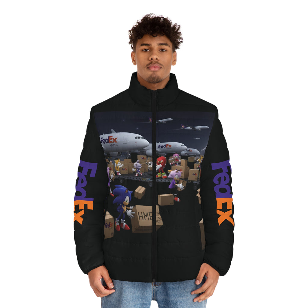 Sonic Universe x FedEx Crossover Men's Puffer Jacket